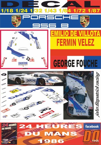 Decal porsche 956 emilio - decal,