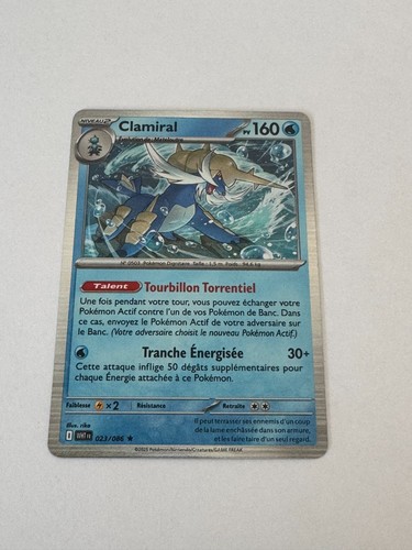Carte pokemon clamiral holo - carte,