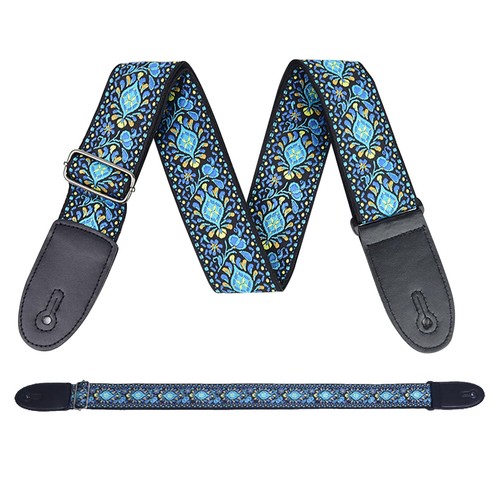 Sangle guitare bleu - sangle,
