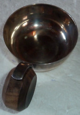 tastevin d'époque art déco en maillechort et bois dans le gout Jean Puiforcat