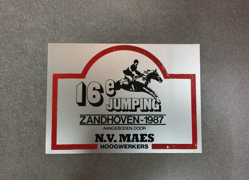 Plaque metal concours hippique - plaque,