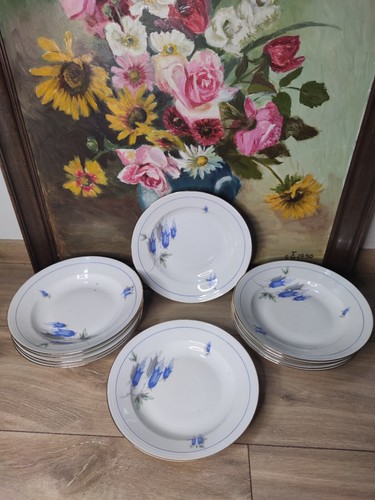 Assiettes creuses anciennes - 12,