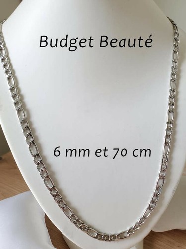 Collier chaîne figaro acier