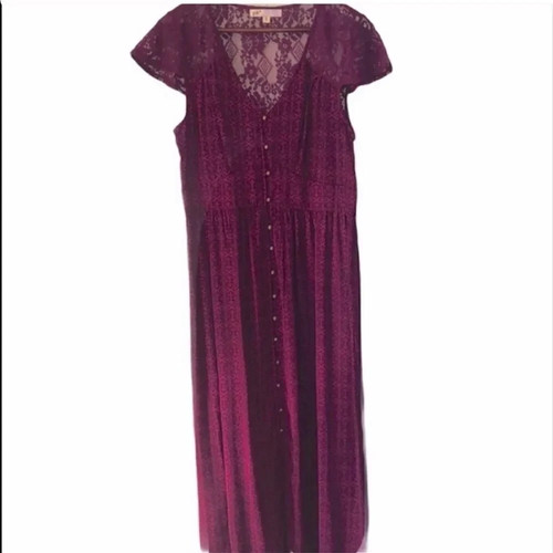 Jolt purple printed maxi - printed, dress