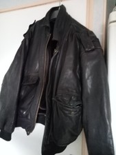blouson aviateur en cuir XXL Creeks Flight Coat vintage