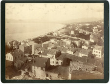 France, Cannes, la quartier des Anglais et le golfe de Napoule  vintage albumen 