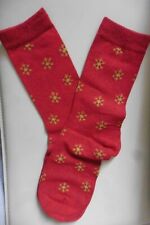 Paire de chaussettes hiver Etincelle rouge flocons de neige jaune Taille 36-40
