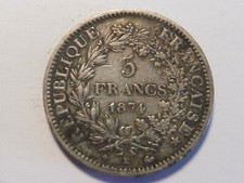 MONNAIE ARGENT  5 FRS HERCULE