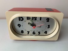 ANCIEN REVEIL JAZ ELECTRONIC - SPACE AGE - VINTAGE ROUGE