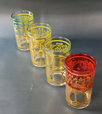 **Verres soufflés dorés et en couleur vintage