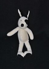 Peluche doudou chien MOULIN ROTY La grande famille blanc noir cocard 20 cm TTBE