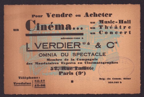 Cinéma verdier cie - l.,