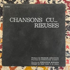 Chansons Cu... Rieuses P. Nicaud Musique de Charles AZNAVOUR Vynile 33T B Dimey