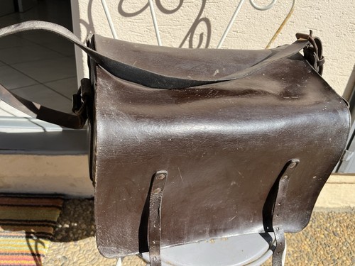Ancienne sacoche cuir - sacoche, en