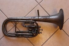 rare et ancien bugle / cornet à pistons / trompette militaire belge à restaurer