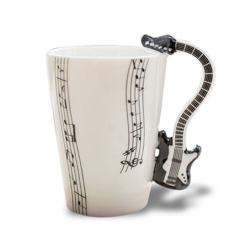 Tasse anse guitare noire - anse,