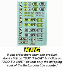 TLR249000 (1) - TEAM LOSI RACING 8IGHT 3.0 LOGO STICKER SHEET (1) - DÉCORATION