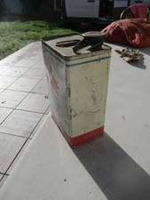 MOBILOIL MOBIL Gargoyle , bidon huile ancien oil can tin  gallon  3.785 l sweden
