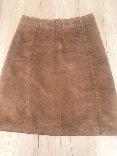 Jupe couleur daim camel - en,