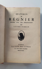 REGNIER MATHURIN -Oeuvres de Regnier, avec introduction par Lucien Dubech- 1830