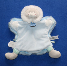 DOUDOU ET COMPAGNIE ARTIK COOL DOUDOU LION BLEU MARIONNETTE FOURRURE NEUF