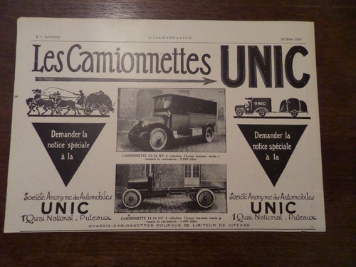Publicité ancienne 1919 - ,