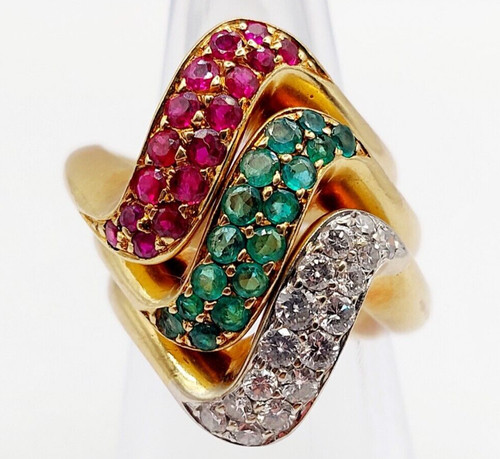 Trilogie bague jonc vintage - jonc,