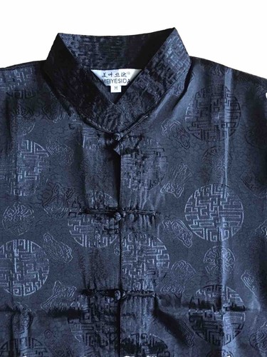 Pyjama noir chinois taille - pyjama, noir,