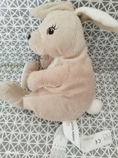 Doudou peluche lapin beige