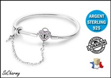 Bracelet Cœur + Clé - Pour Charms PANDORA - Argent Sterling 925