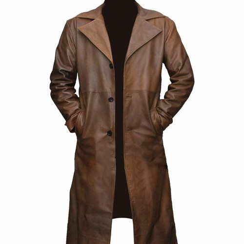 Manteau long marron pour - , homme