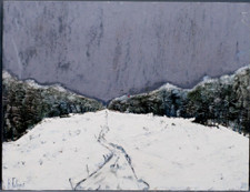 Bernard Folinais vers 1970 Paysage d'Hiver Franche Comté