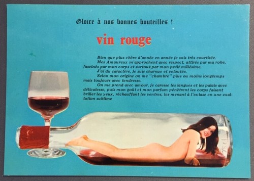 Carte postale femme vin - carte,