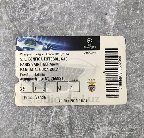 Ticket match benfica - sl,