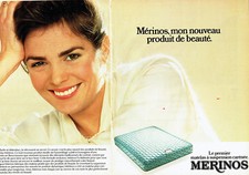 publicité Advertising 038  1981   matelas à suspension carénée  Mérinos  (2p)