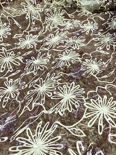 Tissu brodé mousseline de - brodé,