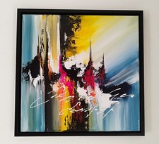 tableau abstrait coloré– art contemporain  oeuvre originale signée 