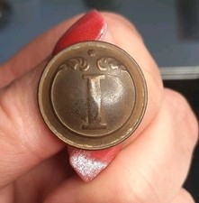 P95501 Bouton 1er Régiment De Dragons Troupes 1845 1871 Napoléon III 23mm