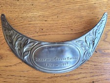 Plaque Casque Adrian WW1 Grande Guerre 1914-1918 en Laiton Soldats Poilus