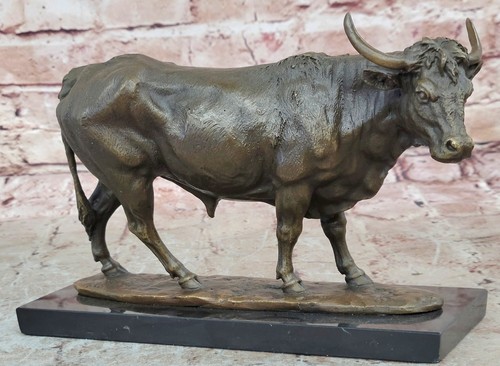 Sculpture bronze vache - sculpture,