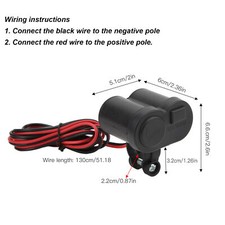 Prise Allume-cigare Pour Téléphone De Guidon De Moto USB Simple LED Bleue