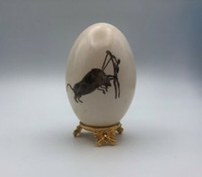 René FUMERON - Peinture Originale sur Œuf d'Oie - Picasso vu par Fumeron - Signé