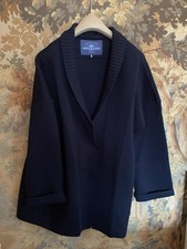 Veste Gilet Maille Devernois En Laine Très Chaude Cocooning Marine T ML NEUVE