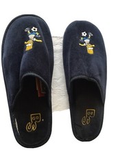 BS BART SIMPSONS  MULES PANTOUFLES  45 VELOURS BLEU MARINE 