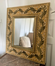 Ancien Miroir Mural Doré