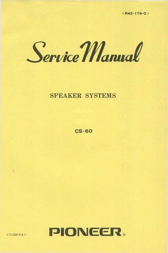 Service manuel instructions - manuel, d'instructions