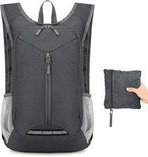 SAC A DOS RANDONNÉE BALADE ULTRA LEGER ET PLIABLE GRIS 10 L