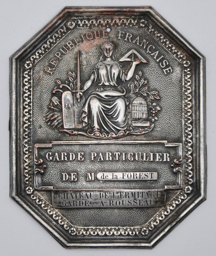 Plaque garde château de - plaque,