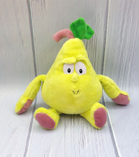 Peluche doudou fruit poire vert jaune mauve GOODNESS GANG TCC global 22 cm assis