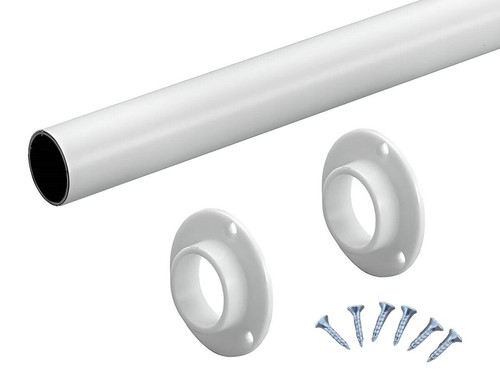 Tube rond mm - Ø, blanc